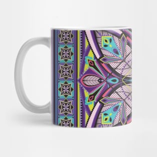 Neon Art Deco Mandala Mug